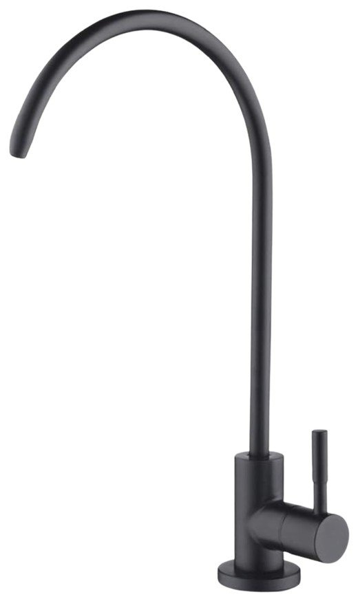 Matte black reverse osmosis kitchen faucet