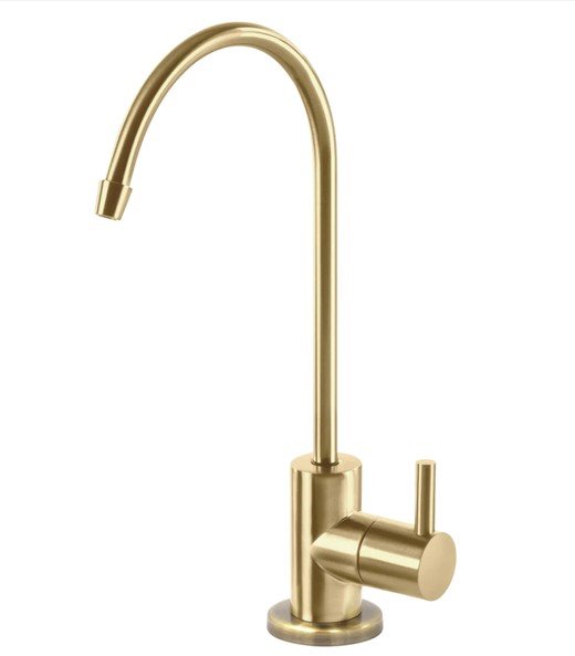 Brushed gold reverse osmosis kitchen faucet