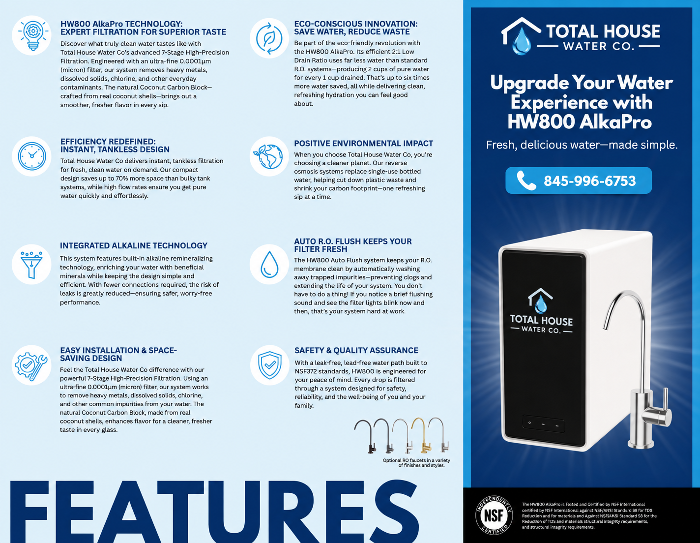 HW800 AlkaPro features sheet